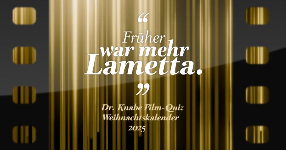 Früher war mehr Lametta.